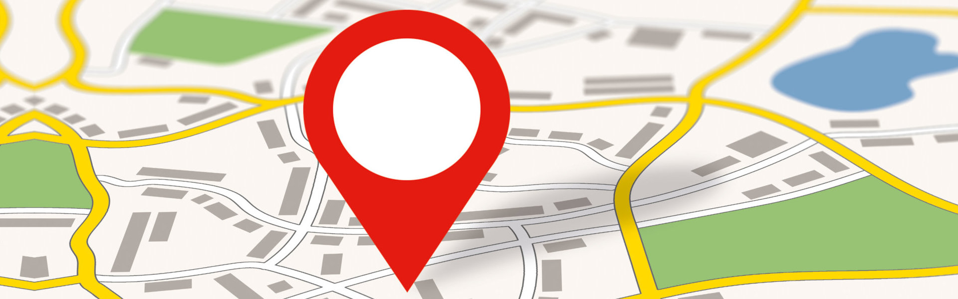 map with red mark